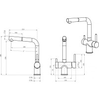Кухонный смеситель EMAR ЕС - 7026 Black