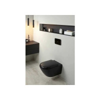 Унитаз подвесной Villeroy & Boch Antao 370x560 мм, CeramicPlus, цвет Pure Black 4674 T0 R7 00337434