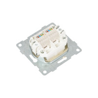 Компьютерная розетка GUSI ELECTRIC Ugra МЕХ RJ45, двойной, СУ, бежевый С11К2-003