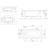 Фронтальная универсальная панель для ванн AM.PM Joy/Spirit, 150 см, W85A-150-070W-P