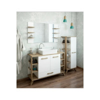 Тумба Sanflor Ингрид 120 швейцарский вяз, белый С0001917
