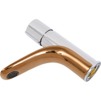 Смеситель для умывальника ARGOTECH GELIOS, хром/красное золото, d-33 41935