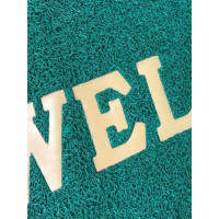 Придверный пористый коврик ComeForte Welcome 40х60 см зеленый WM-04