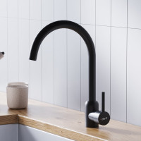 Кухонный смеситель Dorff Logic поворотный, черный D3007022