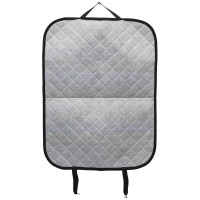 Защитная накидка на спинку сиденья REDMARK экокожа, ромб, черный/белый RM76001