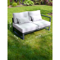 Диван с левым подлокотником Callisto mobili Лагуна 2-х местный, серый М401.4Е10