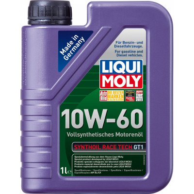 Синтетическое моторное масло LIQUI MOLY Synthoil Race Tech GT1 10W-60 SL/CF;A3/B4 1943