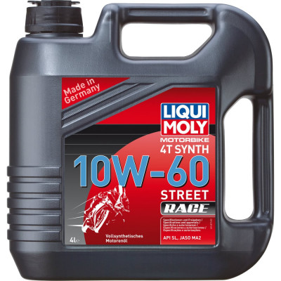 Синтетическое моторное масло 4T для четырехтактных мотоциклов LIQUI MOLY Racing Synth 4T 10W-60 SL;MA-2 1687