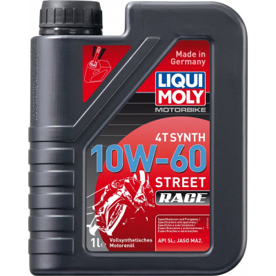 Синтетическое моторное масло 4T для четырехтактных мотоциклов LIQUI MOLY Racing Synth 4T 10W-60 SL;MA-2 1525