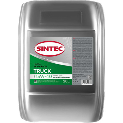 Полусинтетическое моторное масло Sintec Sintec Truck 15W-40 API CI-4/SL 122444