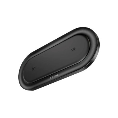 Borofone Беспроводное зарядное устройство bq7 prominent dual 2x10w, 18w (черный) 0L-MG-WF319