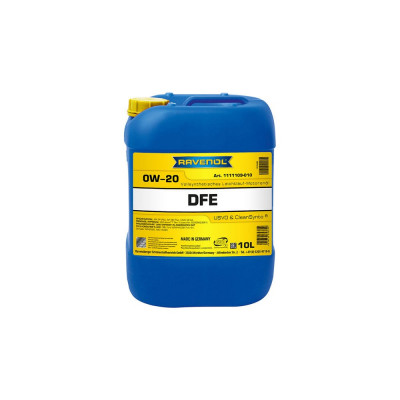 Моторное масло RAVENOL DFE SAE 0W-20, 10 л 1111109-010-01-999