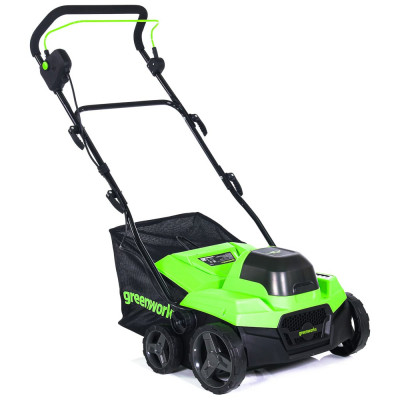 GreenWorks Аэратор-скарификатор аккумуляторный Арт., 40V, бесщеточный, c 1хАКБ 4Ач c USB и ЗУ 2517607USB4