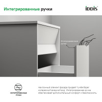 IDDIS Тумба с умывальником подвесная с ящиком белая 60 см Esper ESP60W0i95K