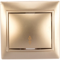 Проходной выключатель Smartbuy 1-клавишный 10А шампань Венера SBE-01c-10-SW12-0-c