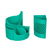 Подставка для канцелярских мелочей Attache office вращающаяся, бирюза 1169208