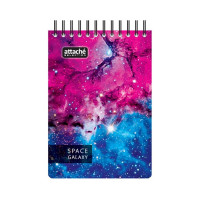 Блокнот 40 шт в упаковке Attache Selection Space Galaxy 120л А6 107х152мм 70км белый 487291