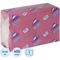 Однослойные бумажные салфетки Luscan Profi Pack 24х24 см бордовый 400 шт 476882
