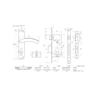 Врезной замок НОРА-М N 96-70 Л графит 16989