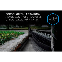 Пороги на автомобиль Rival Premium-Black для Toyota Hilux VIII 2015-2020-2020-н.в., 193 см, 2 шт., алюминий A193ALB.5708.1
