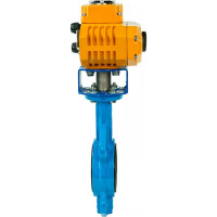 Затвор DN.ru дисковый GGG50-GGG40-EPDM Ду80 Ру16 с электроприводом QT-005 220В D050-01897