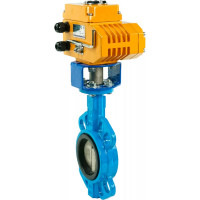 Затвор DN.ru дисковый GGG50-GGG40-EPDM Ду80 Ру16 с электроприводом QT-005 220В D050-01897