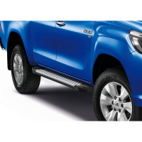 Пороги на автомобиль Rival Bmw-Style круг для Toyota Hilux VIII 2015-2020-н.в., 193 см, 2 шт., алюминий D193AL.5708.1