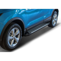 Пороги на автомобиль Rival Bmw-Style круг для Nissan Qashqai II 2014-2019-н.в./X-Trail T32 2015-2018-н.в./Renault Koleos II 2016-2020 г.в., 173 см, 2 шт., алюминий D173AL.4113.1