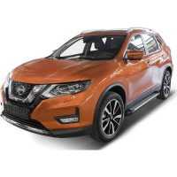 Пороги на автомобиль Rival Bmw-Style круг для Nissan Qashqai II 2014-2019-н.в./X-Trail T32 2015-2018-н.в./Renault Koleos II 2016-2020 г.в., 173 см, 2 шт., алюминий D173AL.4113.1