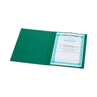 Папка-планшет с зажимом и крышкой Attache A4, зеленая 611516