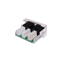 Розетка LANMASTER Mosaic 22.5x45, 1xRJ-45 Cat.5e и 1xRJ-12 Cat.3, белая, LAN-WA-LP-4512-WH