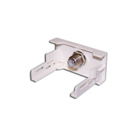Розетка LANMASTER Mosaic 22.5x45, с RF-адаптером F-81, белая LAN-WA-LP-RF-WH