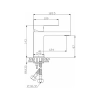 Смеситель для раковины BELBAGNO ROMANO без донного клапана, хром ROM-LVM-CRM