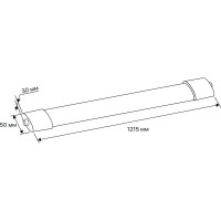 Светильник RITTER DSP01-36-4K IP65, 36Вт, 3060Лм, 4000K, 56011 1