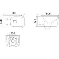 Подвесной безободковый унитаз Azario Nova с сиденьем дюропласт, микролифт, ультратонкое AZ-2216