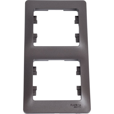 2-ая рамка Systeme Electric Glossa Графит, вертикальная SE GSL001306