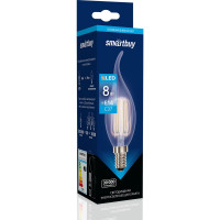 Светодиодная LED лампа Smartbuy Свеча на ветру FIL C37-8W00/E14 SBL-C37FCan-8-60K-E14