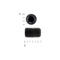 Установочный винт с внутренним шестигранником КРЕП-КОМП DIN 913, 3x6, пр. 12.9, тупой конец, черный, 100 шт. ву36пр