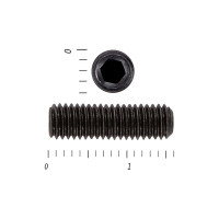 Установочный винт с внутренним шестигранником КРЕП-КОМП DIN 913, 4x16, пр. 12.9, тупой конец, черный, 100 шт. ву416пр