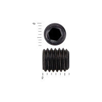 Установочный винт с внутренним шестигранником КРЕП-КОМП DIN 913, 8x6, пр. 12.9, тупой конец, черный, 100 шт. ву86пр