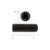 Установочный винт с внутренним шестигранником КРЕП-КОМП DIN 913, 4x12, пр. 12.9, тупой конец, черный, 100 шт. ву412пр