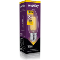 Светодиодная LED лампа Smartbuy FIL C37-8W00/E27 SBL-C37F-8-30K-E27
