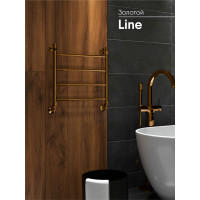 Полотенцесушитель INDIGO Line без полки (н.р.1") 60/50 (к-3, Золото) LLW60-50GDK3