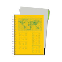 Бизнес-тетрадь Attache Selection SMARTBOOK А4, 120 листов, линейка, спираль, микроперфорация, разделители, карман, желто-зеленая 272653