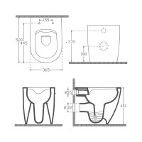 Чаша приставного унитаза ALLEN BRAU Reality 4.32004.20 00280172