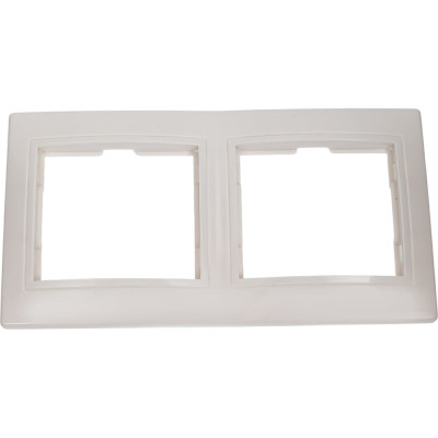 Рамка Smartbuy 2-местная горизонтальная белая Венера SBE-01w-00-FR-2