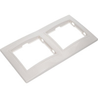 Рамка Smartbuy 2-местная горизонтальная белая Венера SBE-01w-00-FR-2