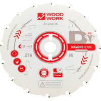 Диск пильный с PCD зубьями (250x2.4-1.8x30 мм; Z=16) WOODWORK 21.250.16