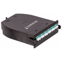 Кассета MPO LANMASTER OM3, 12xLC, тип B, низкие потери, черная LAN-MCSB-1M-12LC/OM3