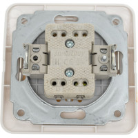 Выключатель Smartbuy 2-клавишный с индикатором 10А белый, керамика Марс SBE-02w-10-SW2-1-c